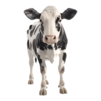 ai généré 3d le rendu de une vache sur transparent Contexte - ai généré png