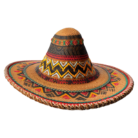 ai généré 3d le rendu de une traditionnel mexicain chapeau sur transparent Contexte - ai généré png