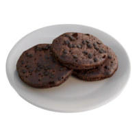 AI generated 3D Rendering of a Chocolate Chips on Transparent Background - Ai Generated png