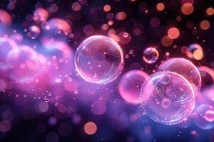 AI generated Abstract water bubbles colorful background design images photo