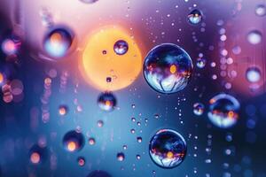 AI generated Abstract water bubbles colorful background design images photo