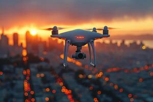 AI generated drone flying in the sky professional photography photo