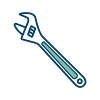 monkey wrench icon vector design template in white background