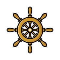 ship wheel icon vector design template in white background