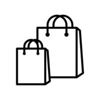 compras bolso icono vector diseño modelo en blanco antecedentes