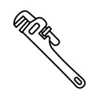 monkey wrench icon vector design template in white background