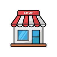 Tienda icono vector diseño modelo en blanco antecedentes