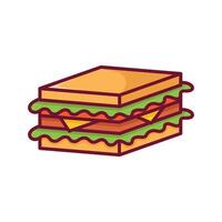 sandwich icon vector design template in white background