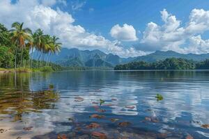AI generated beautiful tropical jungle nature professional photography photo