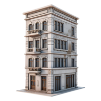 AI generated Residential Building on Transparent background - Ai Generated png