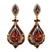 AI generated Beautiful Ear Rings on Transparent background - Ai Generated png