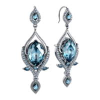 AI generated Beautiful Ear Rings on Transparent background - Ai Generated png