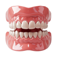 ai generado 3d representación de un humano dientes en transparente antecedentes - ai generado png