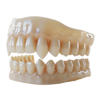 ai généré 3d le rendu de une Humain les dents sur transparent Contexte - ai généré png