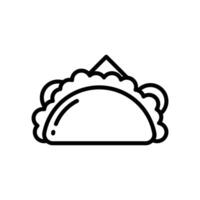 taco icono vector diseño modelo en blanco antecedentes