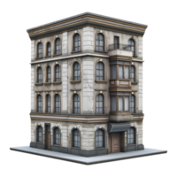 AI generated Residential Building on Transparent background - Ai Generated png