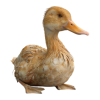 ai généré 3d le rendu de une magnifique canard sur transparent Contexte - ai généré png