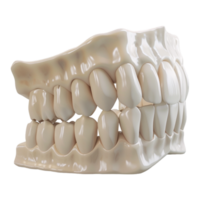 ai generado 3d representación de un humano dientes en transparente antecedentes - ai generado png