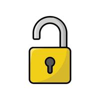 padlock icon vector design template in white background