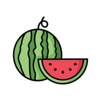 water melon icon vector design template in white background