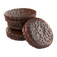 ai generado chocolate galleta en transparente antecedentes - ai generado png