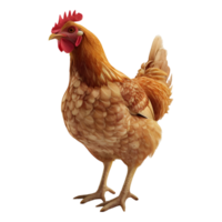 ai généré poulet permanent sur transparent Contexte - ai généré png