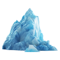 ai generado 3d representación de un hielo burgo en transparente antecedentes - ai generado png