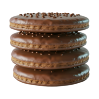 AI generated Chocolate Biscuit on Transparent background - Ai Generated png