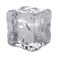 AI generated 3D Rendering of a Ice Cube on Transparent Background - Ai Generated png