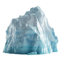 ai generado 3d representación de un hielo burgo en transparente antecedentes - ai generado png