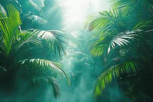 AI generated beautiful tropical jungle nature professional photography photo