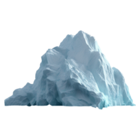 ai generado 3d representación de un hielo burgo en transparente antecedentes - ai generado png