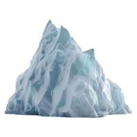ai genererad 3d tolkning av en is småstad på transparent bakgrund - ai genererad png