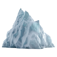 ai generado 3d representación de un hielo burgo en transparente antecedentes - ai generado png