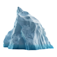 ai generado 3d representación de un hielo burgo en transparente antecedentes - ai generado png
