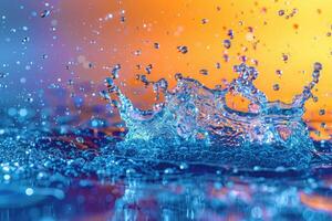 AI generated Abstract water bubbles colorful background design images photo