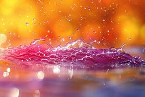 AI generated Abstract water bubbles colorful background design images photo