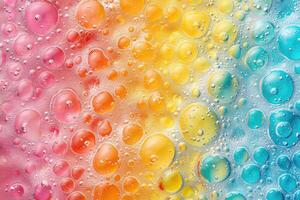 AI generated Abstract water bubbles colorful background design images photo