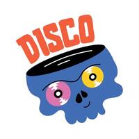 Trendy Disco Skull vector
