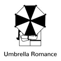 Trendy Umbrella Romance vector