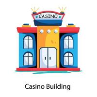 Trendy Casino Building vector