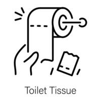Trendy Toilet Tissue vector