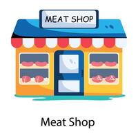 Trendy Meat Shop vector