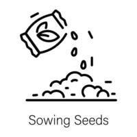 Trendy Sowing Seeds vector