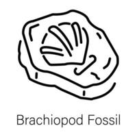de moda braquiópodo fósil vector