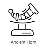 Trendy Ancient Horn vector