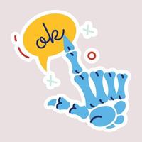 Trendy Skeleton Hand vector