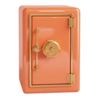 AI generated 3D Rendering of a Safe Locker on Transparent Background - Ai Generated png