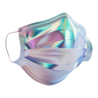 AI generated 3D Rendering of a Medical Face Mask on Transparent Background - Ai Generated png