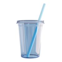 AI generated 3D Rendering of a Empty Juice Box With Straw on Transparent Background - Ai Generated png